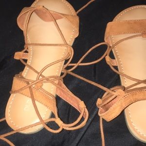 Tan  warp around Sandals